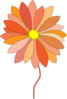 Orange And Brown Flower Clip Art